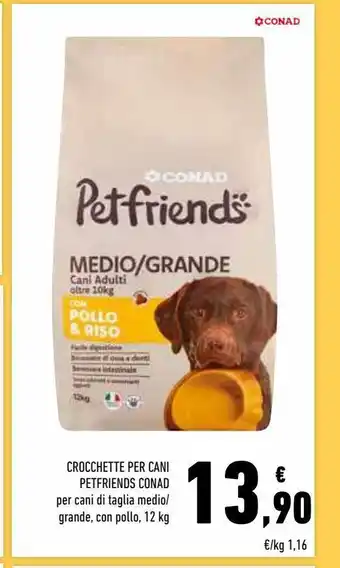 Conad Crocchette per cani conad offerta
