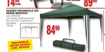 Mondo Brico Gazebo pieghevole 3x3 verde mercato offerta