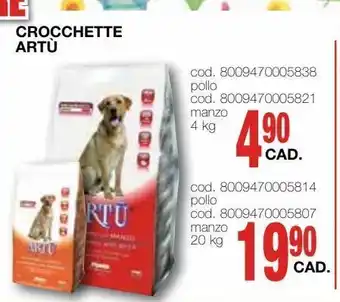 Mondo Brico Crocchette artu 4 kg offerta