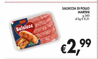 Supermercato Coal Salsicce di pollo martini offerta