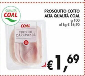 Prosciutto cotto alta qualità coal