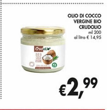 Supermercato Coal Olio di cocco vergine bio crudolio offerta