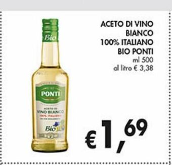 Supermercato Coal Aceto di vino bianco 100% italiano bio ponti offerta