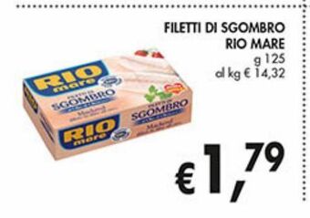 Supermercato Coal Filetti di sgombro rio mare offerta