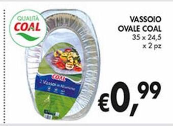 Supermercato Coal Vassoio ovale coal offerta