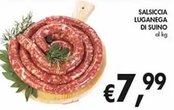 Salsiccia luganega di suino