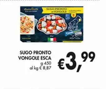 Sugo pronto vongole esca g 450