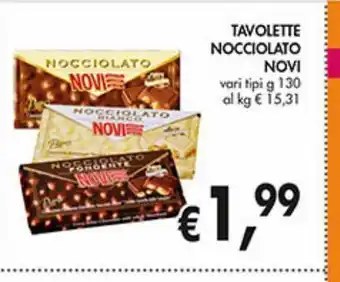 Superstore Coal Tavolette nocciolato novi vari tipi g 130 offerta
