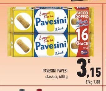 Conad Pavesini pavesi classici 400 g offerta