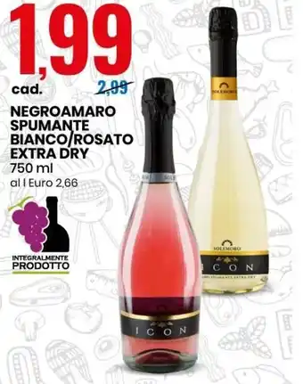 Eurospin Negroamaro Spumante Bianco/Rosato Extra Dry 750 ml offerta
