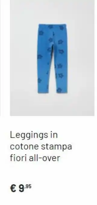 OVS Leggings in cotone stampa fiori all-over offerta