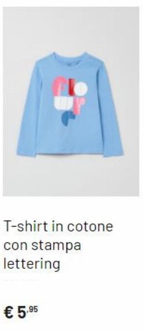 OVS T-shirt in cotone con stampa lettering offerta
