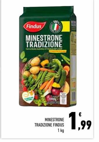 Conad City Minestrone tradizione findus 1 kg offerta