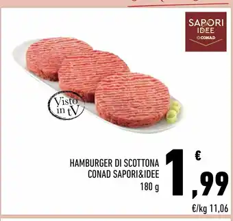 Conad Superstore Hamburger di scottona  conad sapori & idee offerta