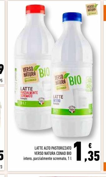 Conad Superstore Latte parzialmente scremato verso natura conad bio offerta