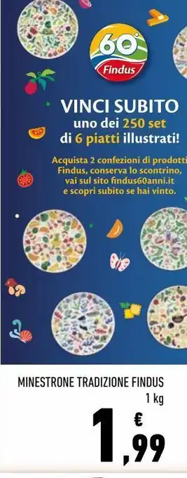 Conad Superstore Minestrone tradizone findus offerta