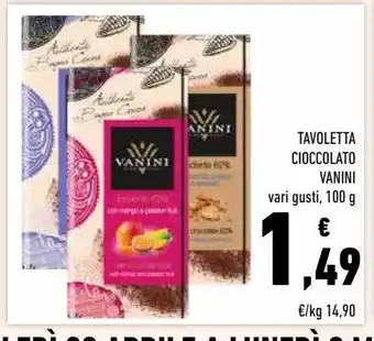 Conad Superstore Tavoletta cioccolato vanini offerta