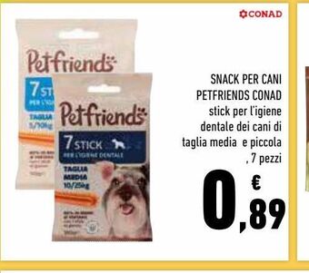 Conad Superstore Snacks per cani petfriends conad offerta