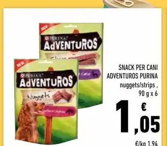 Conad Superstore Snacks per cani adventuros purina offerta