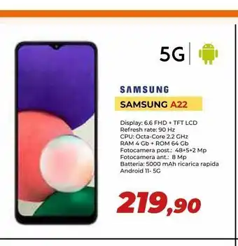 Conad Superstore Smartphone samsung a22 offerta