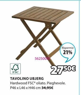 JYSK Tavolino ubjerg offerta