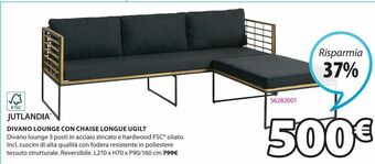 JYSK Divano lounge con chaise longue ugilt offerta