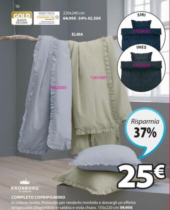 JYSK Completo copripiumino offerta