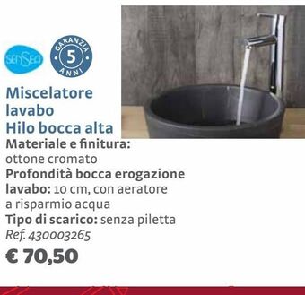 Bricocenter Miscelatore lavabo hilo bocca alta offerta