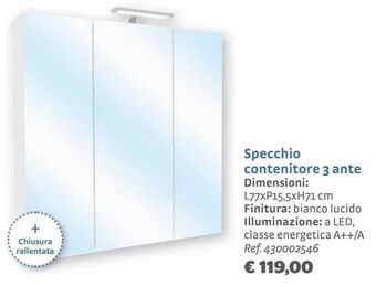 Specchio contenitore 3 ante