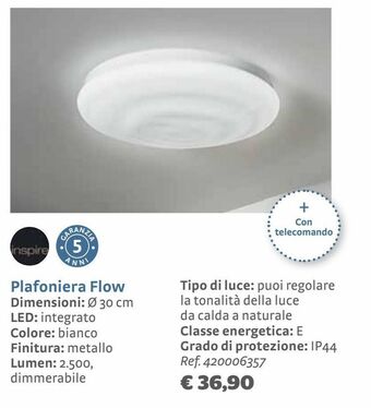 Bricocenter Plafoniera flow offerta