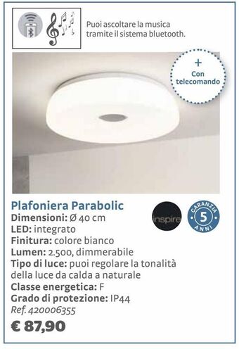 Bricocenter Plafoniera parabolic offerta