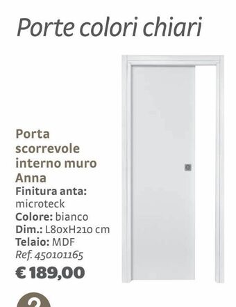 Bricocenter Porta scorrevole interno muro anna offerta