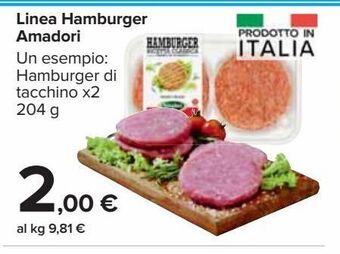 Carrefour Market Linea hamburger amadori offerta