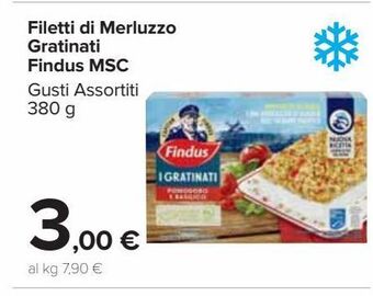 Carrefour Market Filetti di merluzzo gratinati findus msc offerta