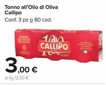 Carrefour Market Tonno all'olio di oliva callipo offerta