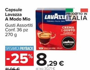 Carrefour Market Capsule lavazza a modo mio offerta