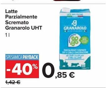 Carrefour Market Latte parzialmente scremato granarolo uht offerta