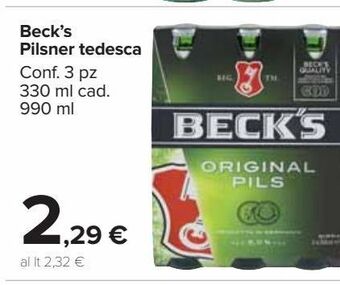 Carrefour Market Beck's pilsner tedesca offerta