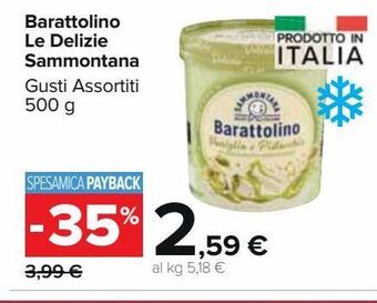 Carrefour Market Barattolino le delizie sammontana offerta