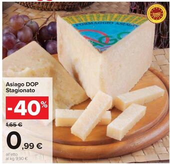 Carrefour Market Asiago dop stagionato offerta