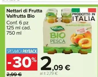 Carrefour Market Nettari di frutta valfutta bio offerta