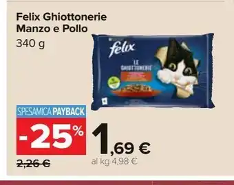 Carrefour Market Felix ghiottonerie manzo e pollo offerta