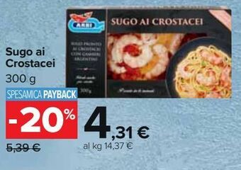 Carrefour Market Sugo ai crostacei offerta