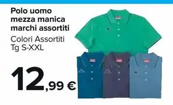 Carrefour Market Polo uomo mezza manica marchi assortiti offerta