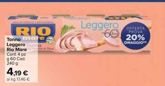 Carrefour Market Tonno leggero rio mare offerta
