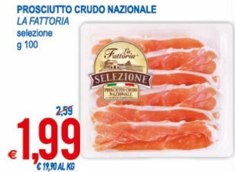 MD Discount La Fattoria Prosciutto Crudo Nazionale 100 g offerta