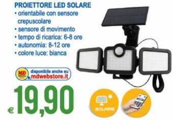Proiettore Led Solare