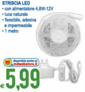 MD Discount Striscia Led 1 metro offerta