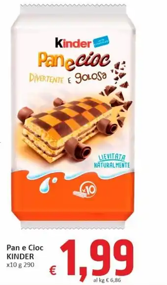 Paghi Poco Kinder Pan e Cioc x10 g 290 offerta