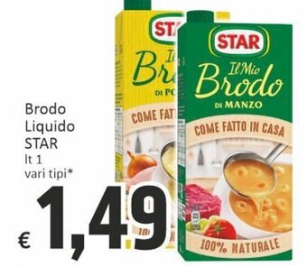 Paghi Poco Star Brodo Liquido lt 1 vari tipi offerta
